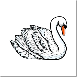 White Swan Posters and Art